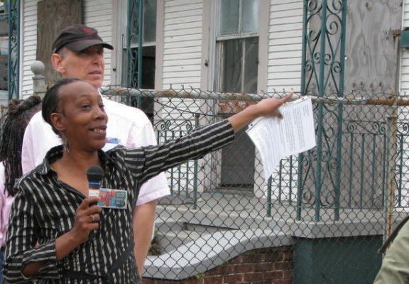 During a 2009 post-Katrina seminar in New Orleans, Patricia Denson explains the community solidarity that the hurricane and its aftermath disrupted.
