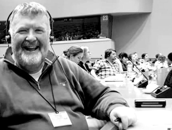 Fintan Farrell in 2019 at the European Parliament in Brussels